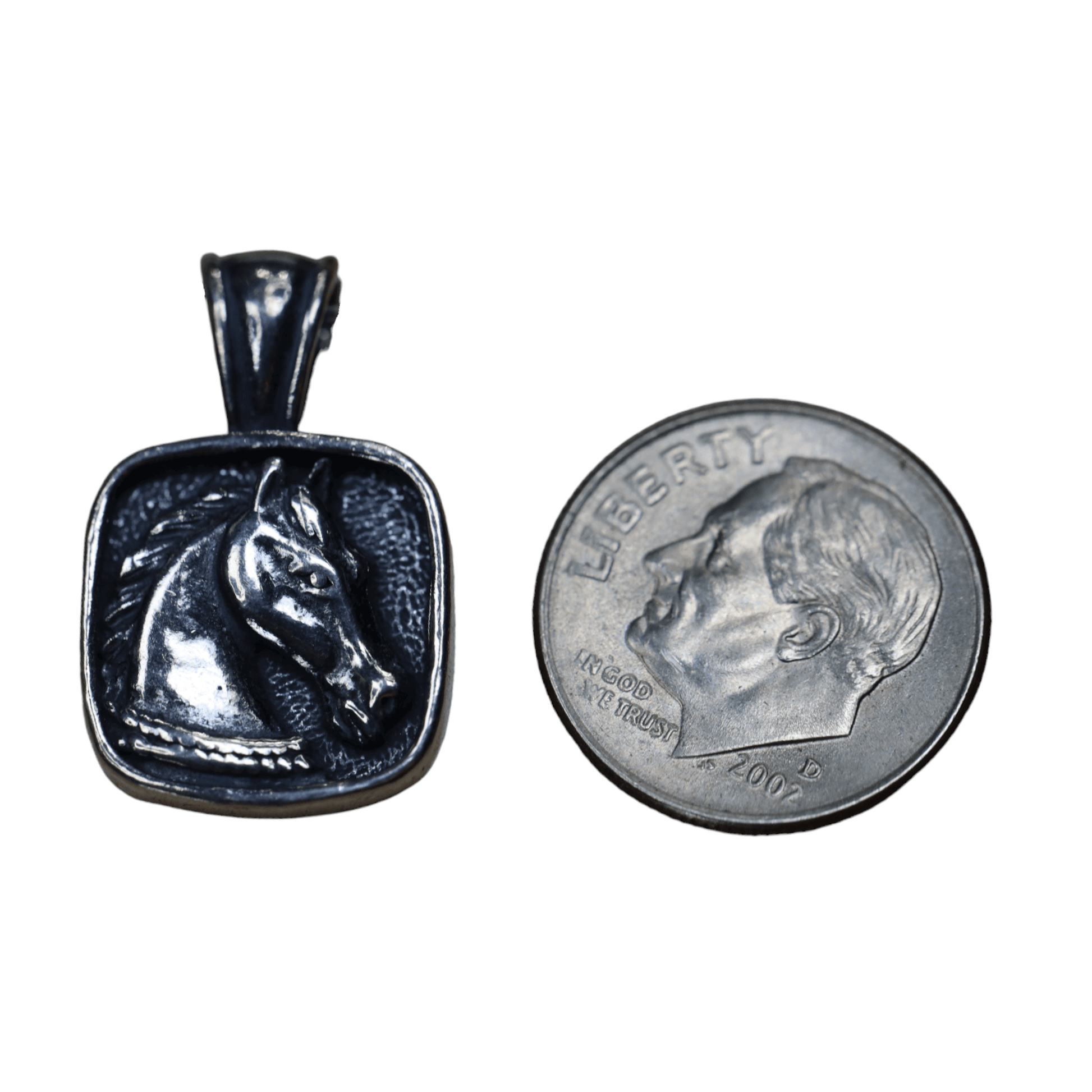 Horse Head (Right) Pendant in Sterling Silver