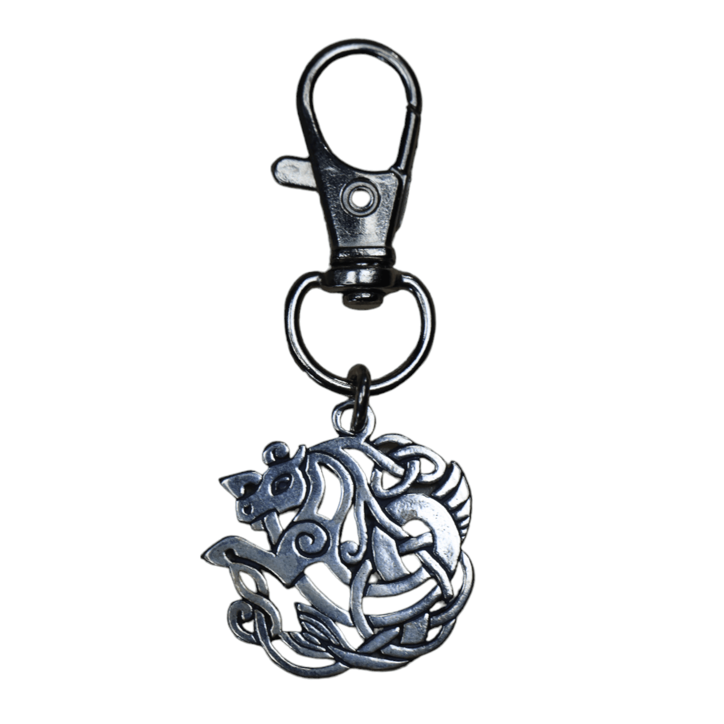 Celtic Seahorse Zipper Pull Charm in Sterling Silver