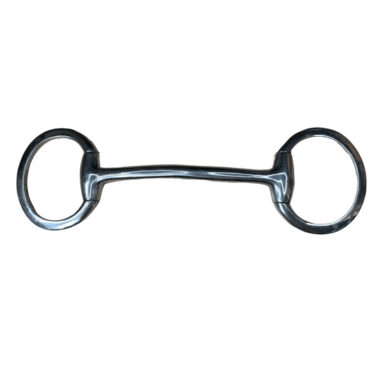 Korsteel Mullen Mouth Eggbutt Snaffle in Stainless Steel - 5 1/2"