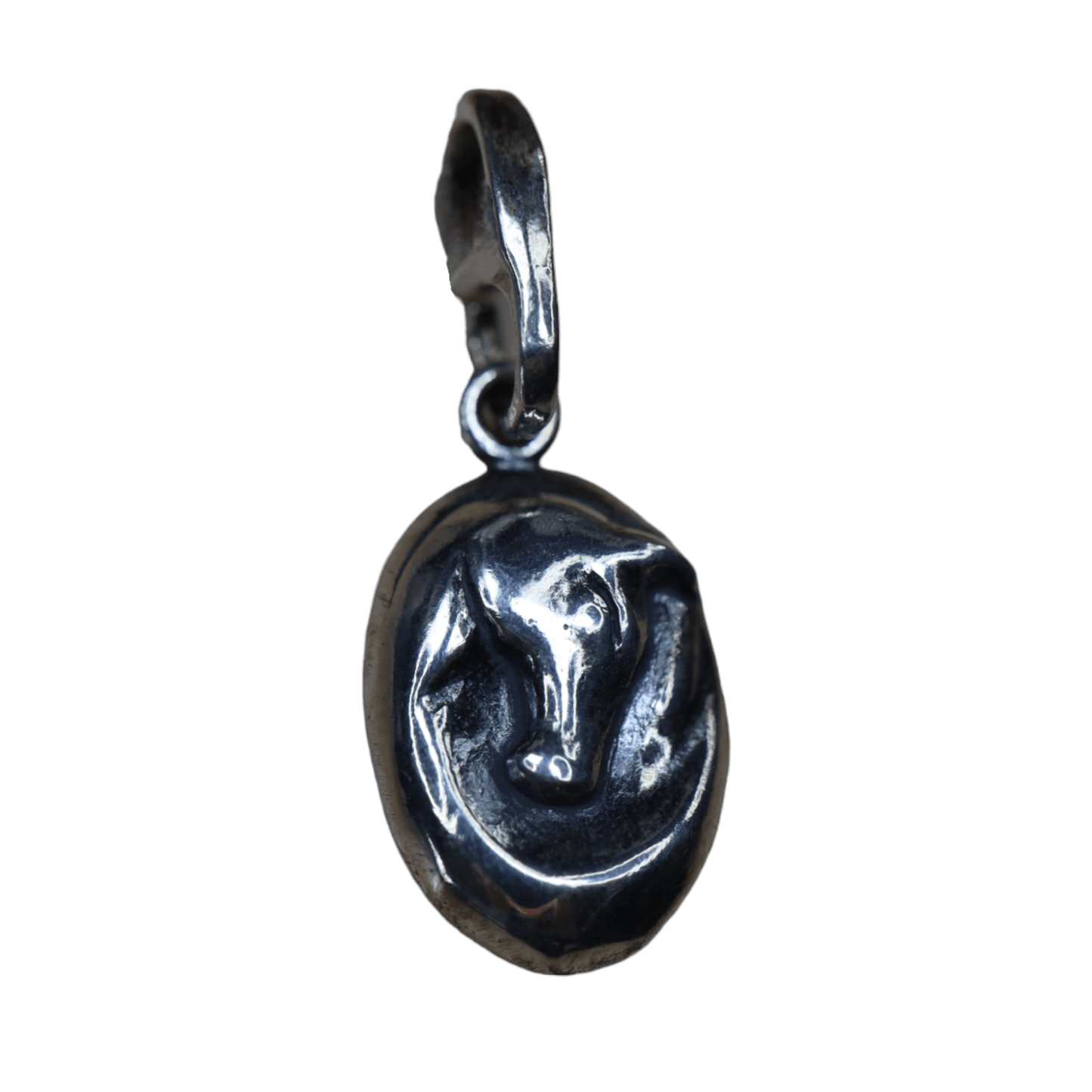 Tiny Sleepy Pony Charm in Sterling Silver