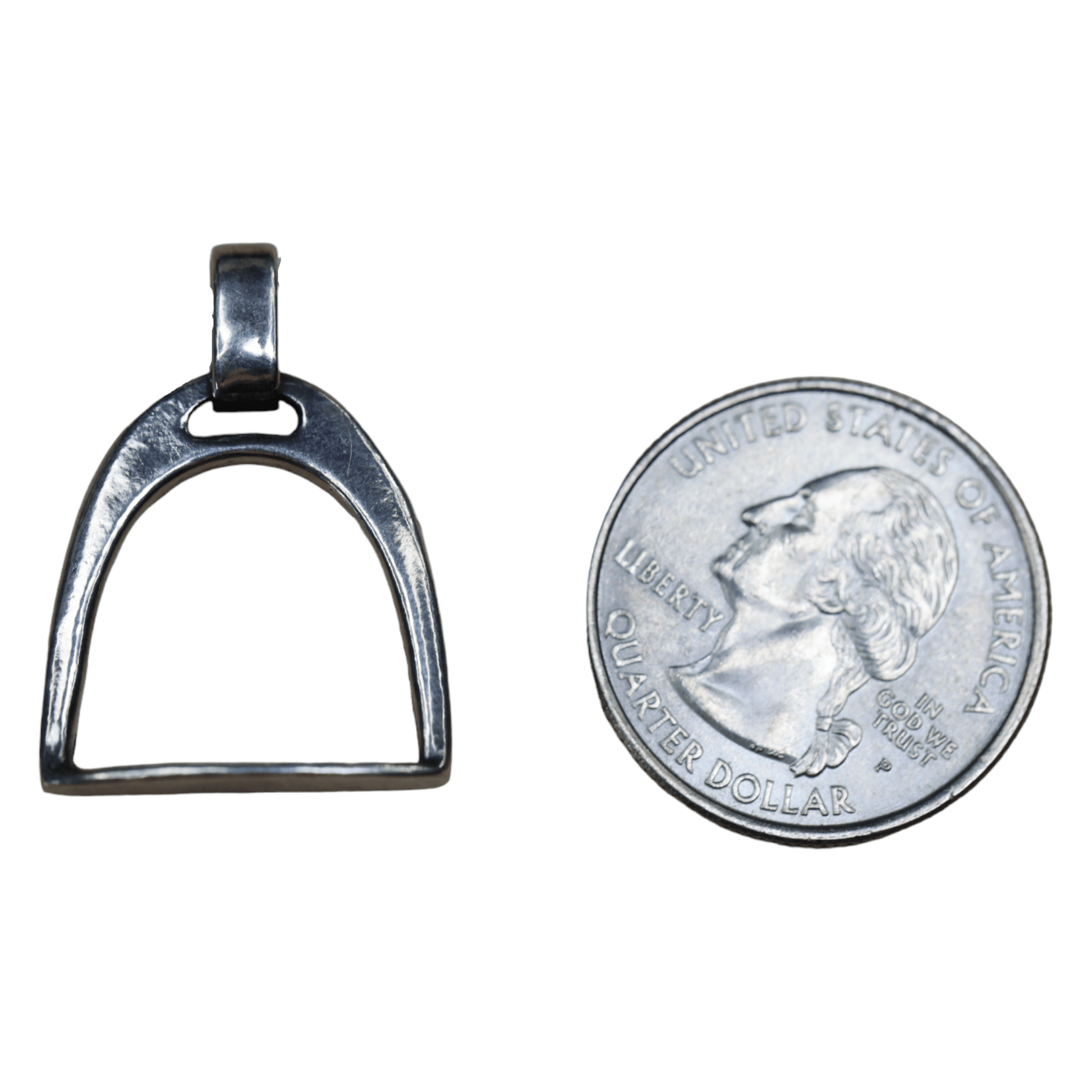 English Stirrup Charm in Sterling Silver