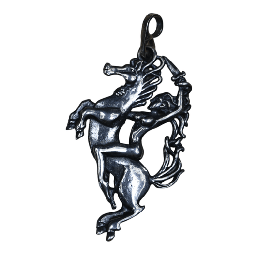 3D Warrior Goddess Bareback Rider in Sterling Silver