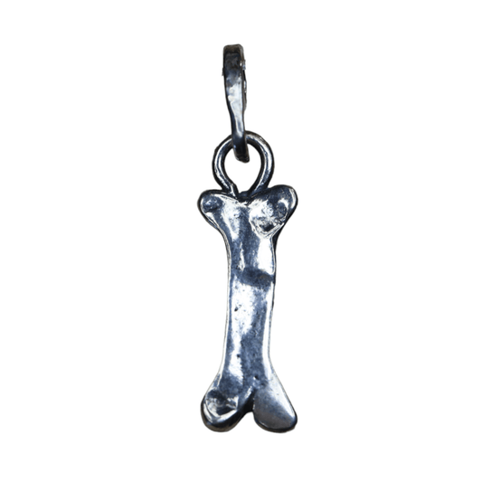 Dog Bone Pendant in Sterling Silver