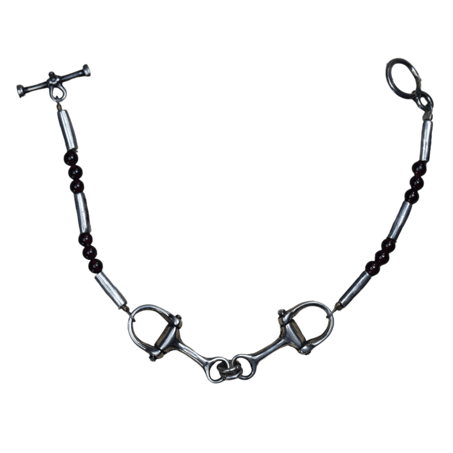 Dee Snaffle Beaded Bracelet in Sterling Silver