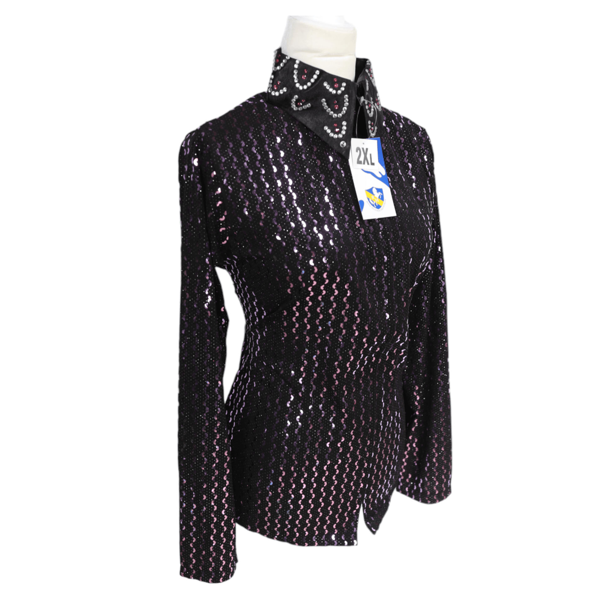 RHC Equestrian Sequin Western Show Shirt 