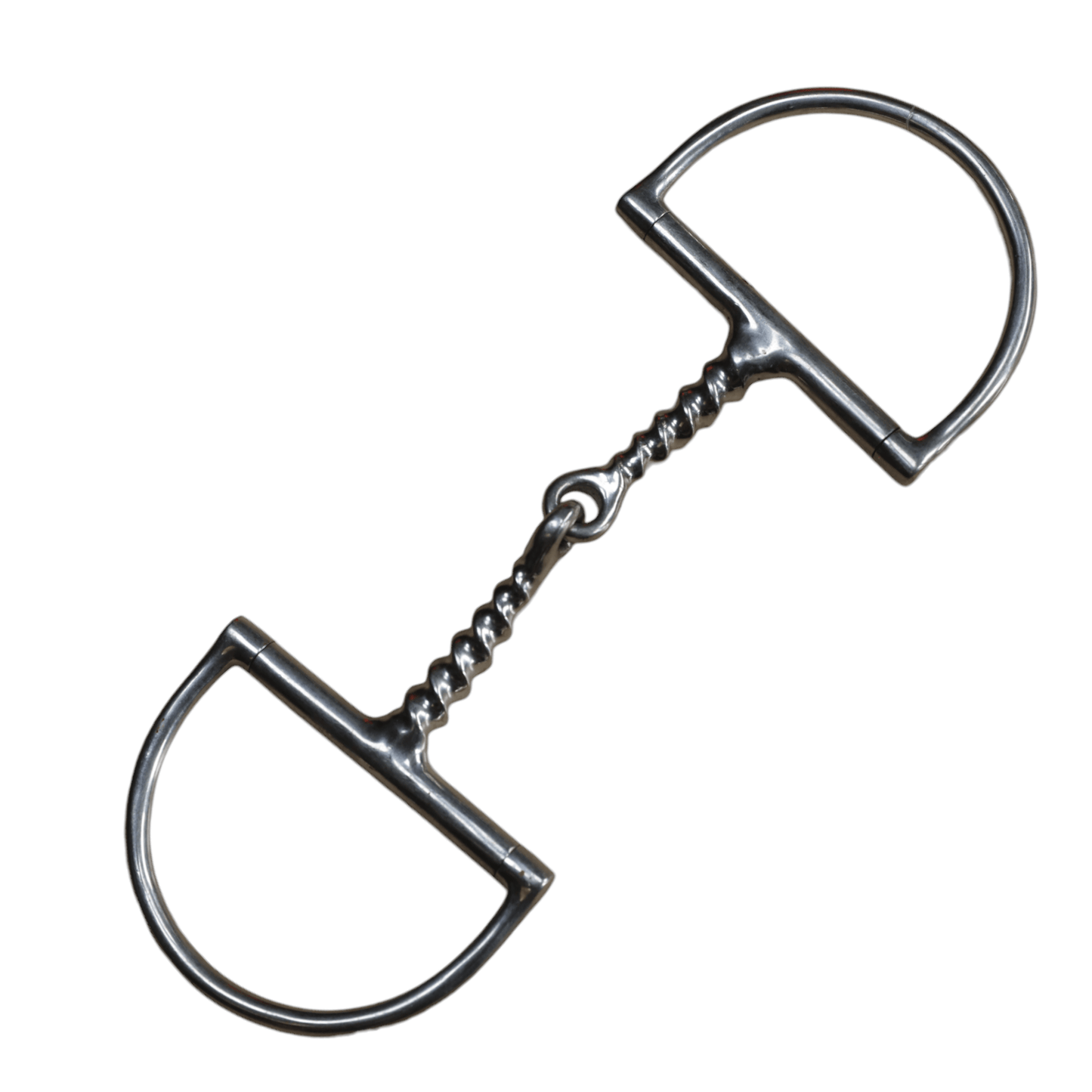 Corkscrew Hunter Dee Ring Snaffle in Stainless Steel - 4 3/4"