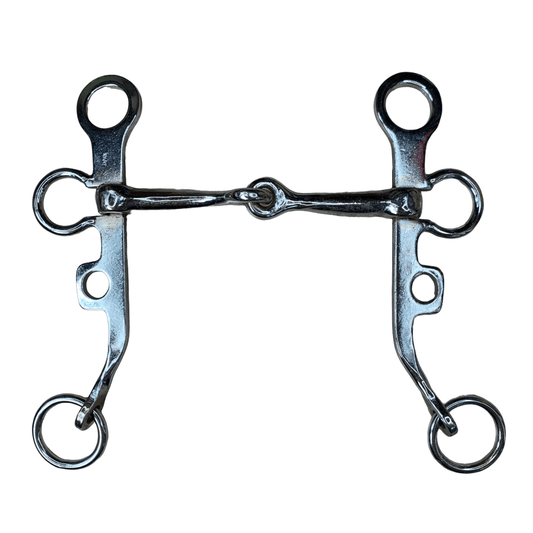 Western Pelham  / Argentine Snaffle in Stainless Steel - 4 3/4"