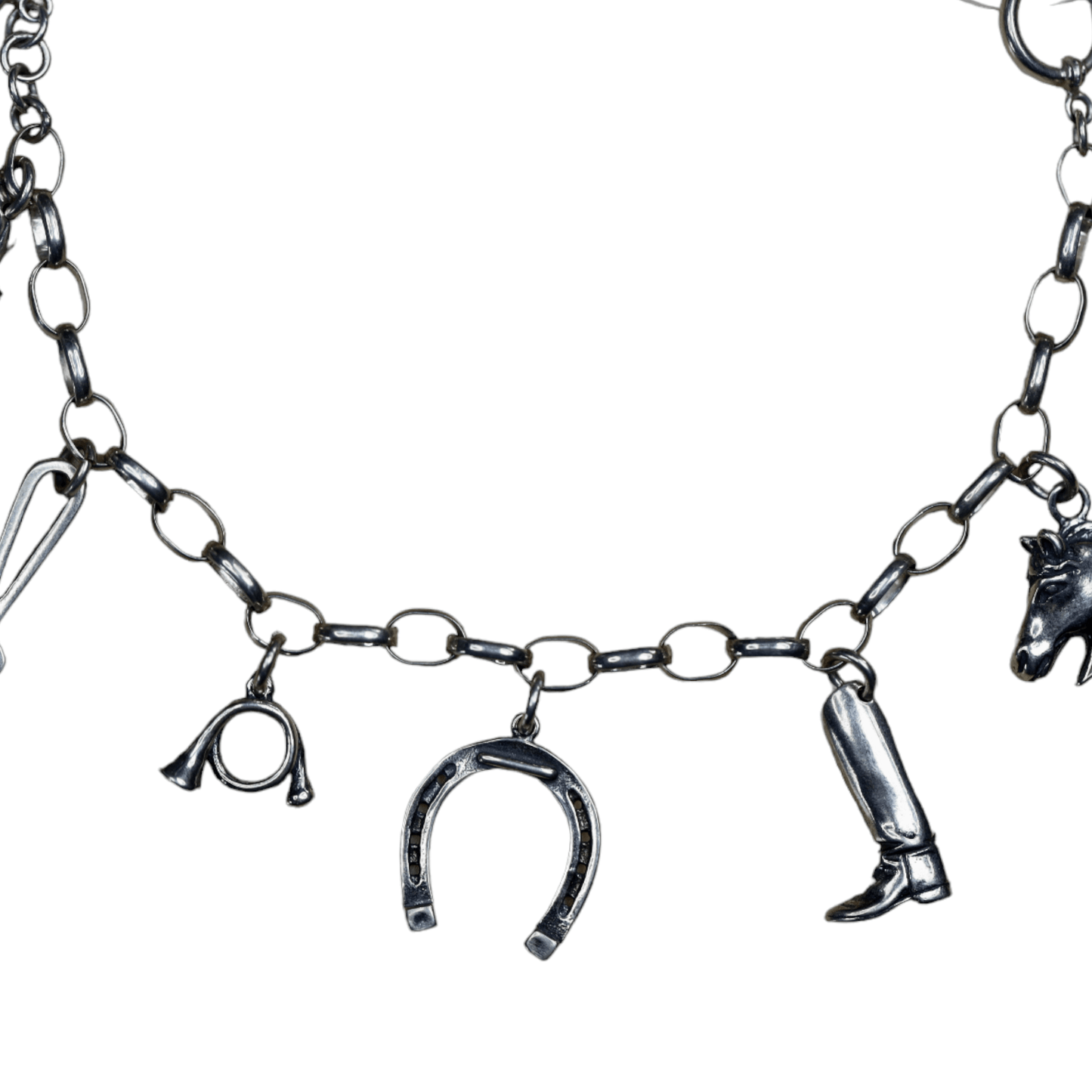 Horse Charm Bracelet in Sterling Silver