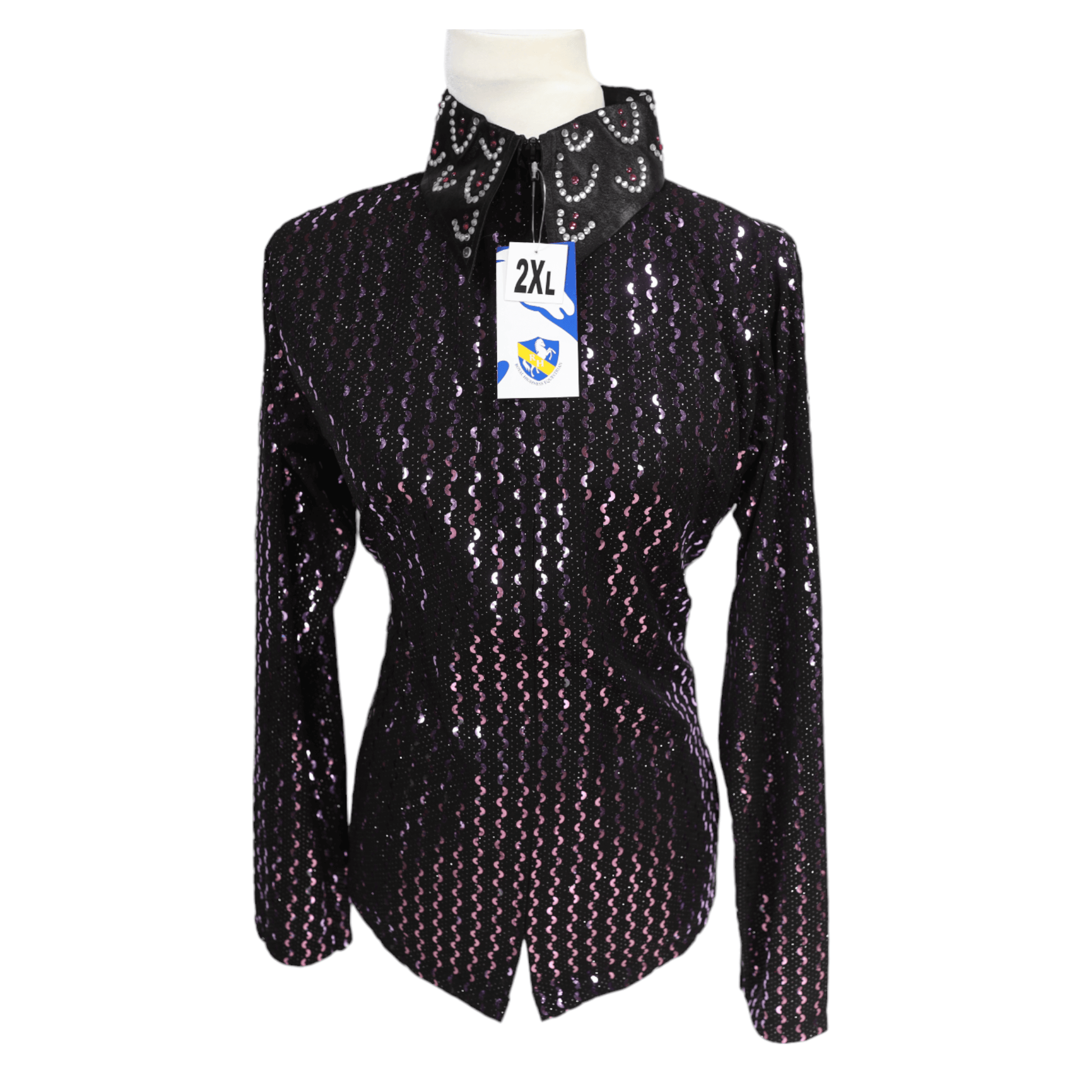 RHC Equestrian Sequin Western Show Shirt 