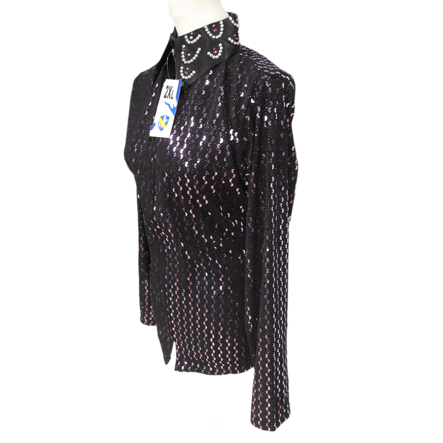 RHC Equestrian Sequin Western Show Shirt 