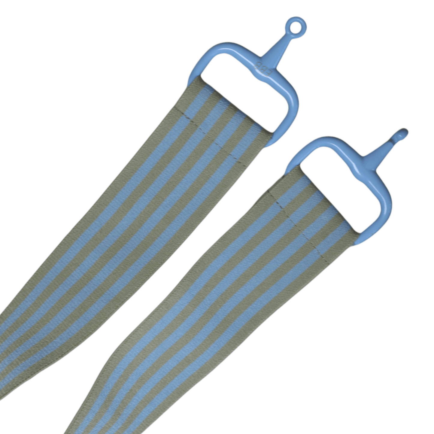 EBB Striped Elastic Belt with Dee-Ring Snaffle Buckle