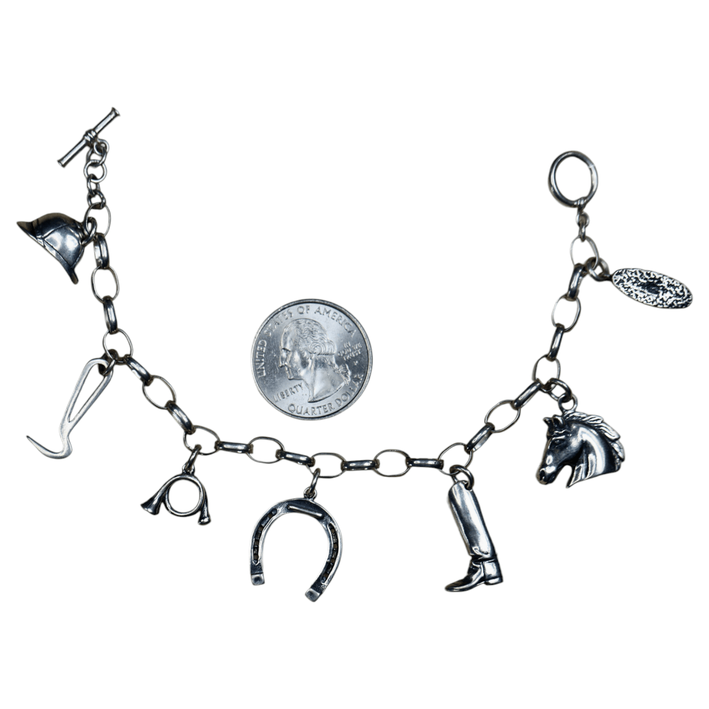 Horse Charm Bracelet in Sterling Silver