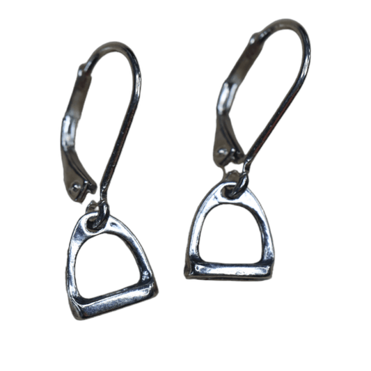 English Stirrup Earrings in Sterling Silver