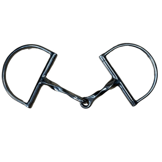 Korsteel Slow Twist Dee Snaffle in Stainless Steel - 5 1/4"