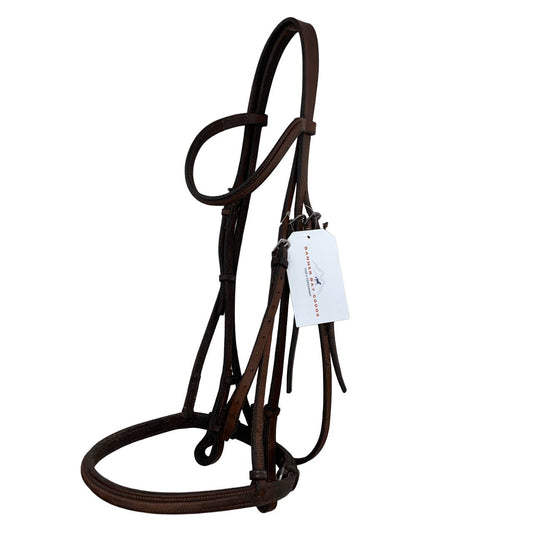 Raised English Bridle in Brown - Full