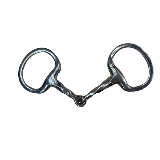 Eggbutt Slow Twist Snaffle in Stainless Steel - 5"