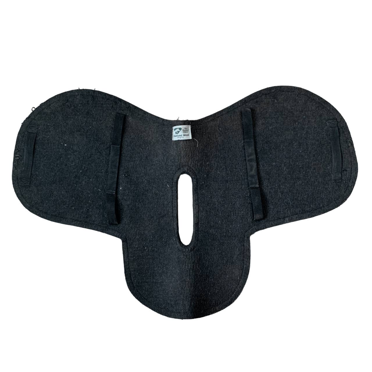 Diamond Wool 1/2" All Purpose Saddle Pad in Black - Full