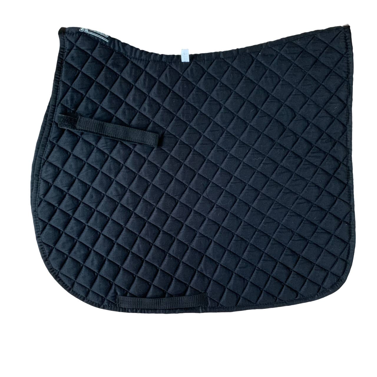 Roma Quilted Dressage Saddle Pad in Black - Full