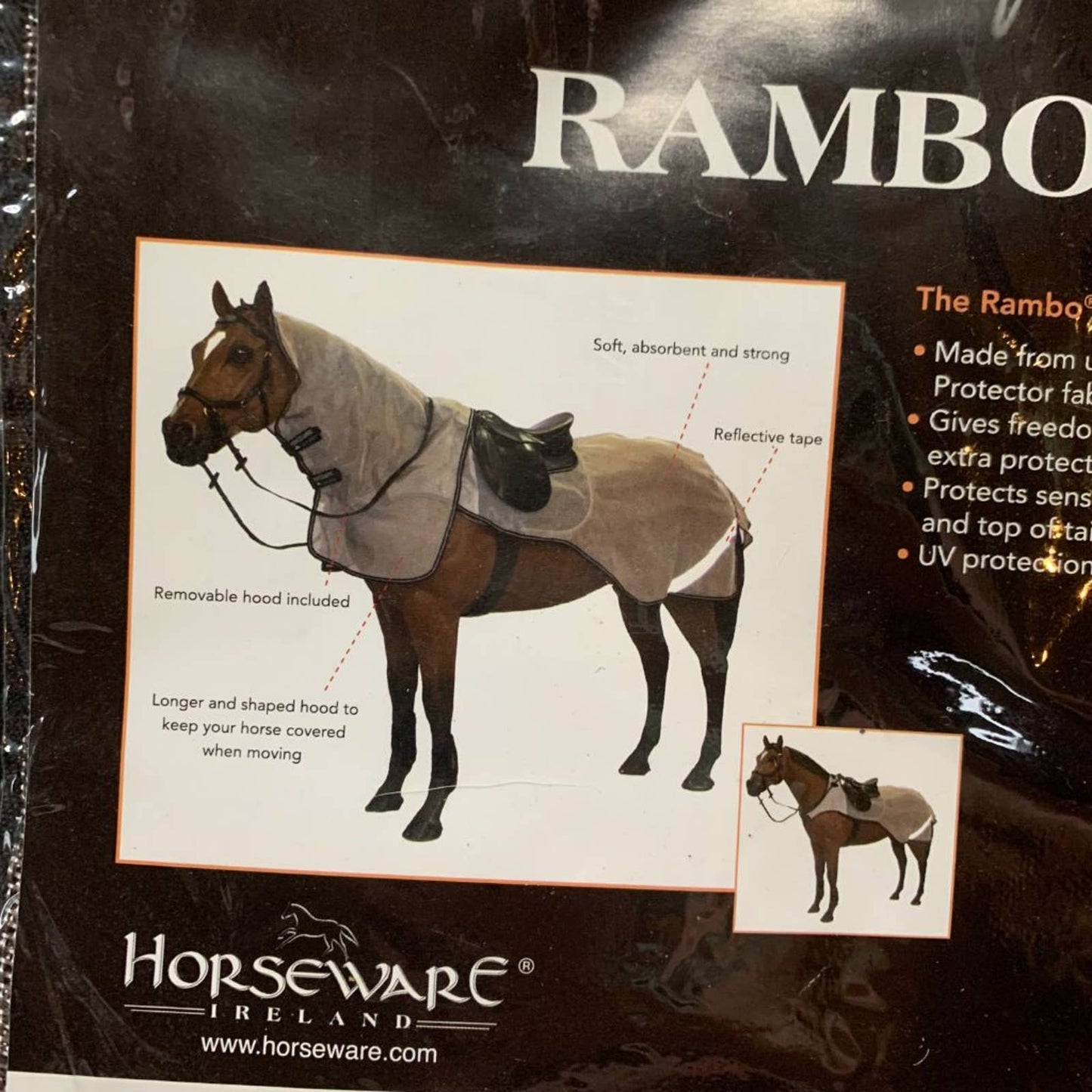 Horseware Rambo Fly Rider in Oatmeal - 63" / XL