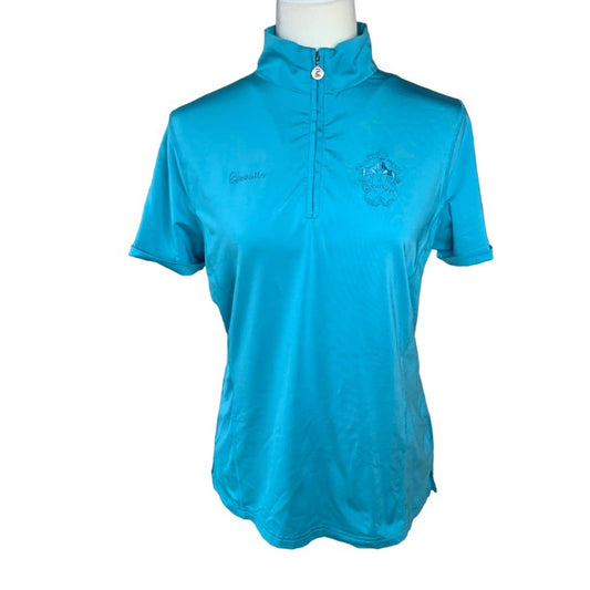 Cavallo Technical Riding Polo Shirt Turquoise Ladies' 40 (US 8)