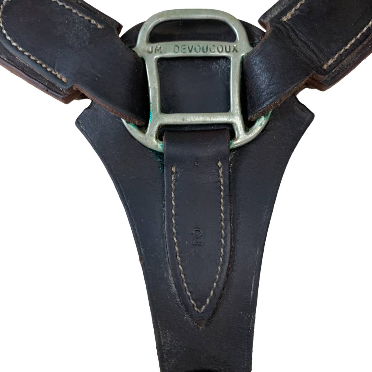 Devoucoux 3-Point Elastic Breast Plate in Brown - Horse